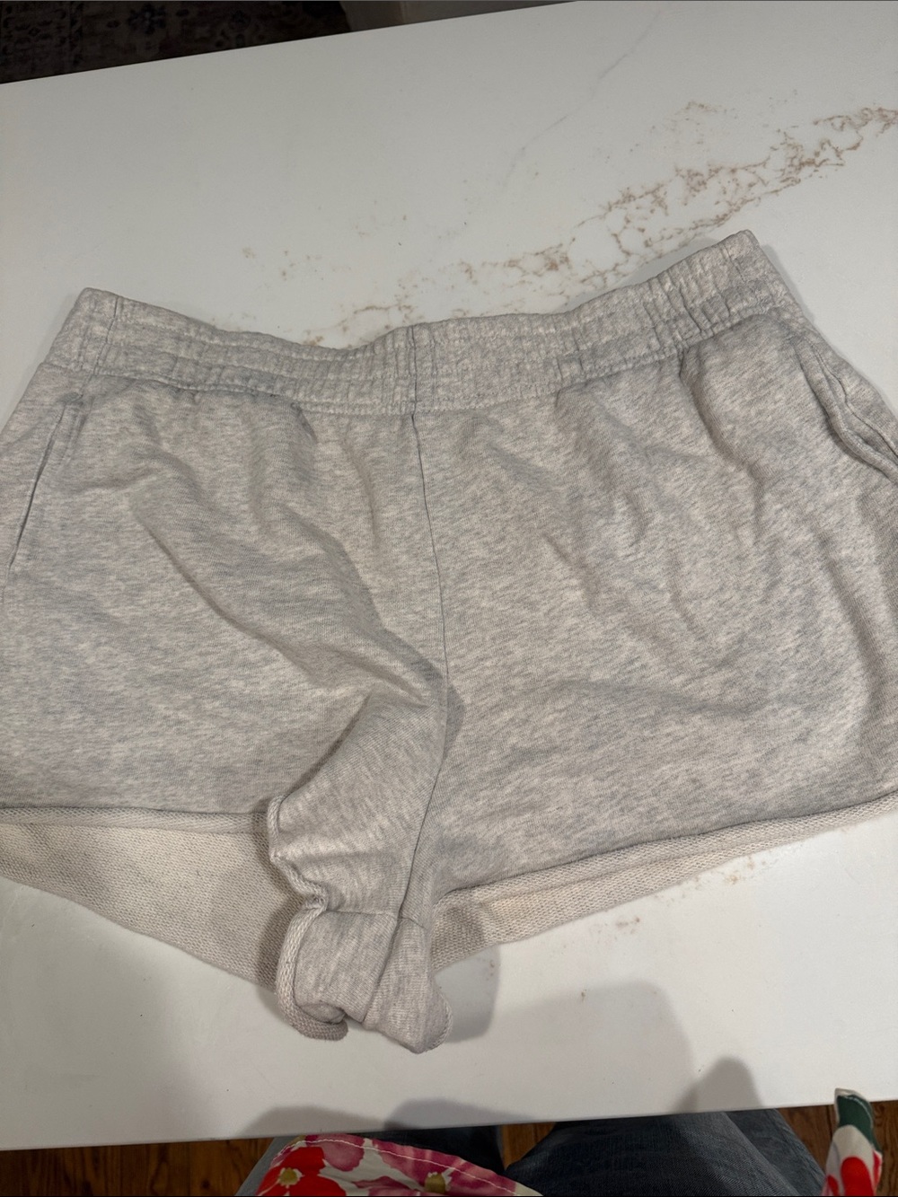 aerie Light Gray Cozy Pull-On Shorts